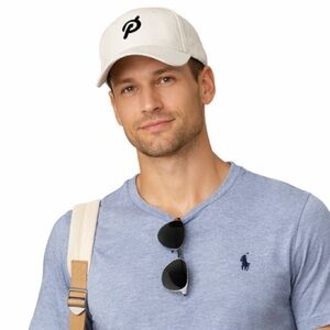 Peloton White Cap with Black Logo